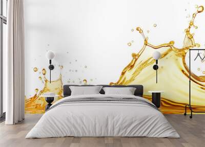 oil splash on transparent background, cut out Wall mural