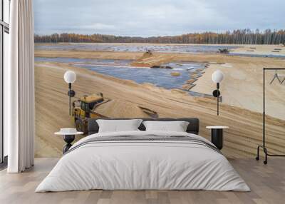 the construction of the landfill and installation of geomembrane Wall mural