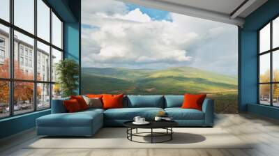 landscape with blue sky and clouds Wall mural