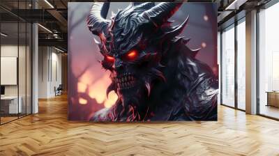 Abstract dark evil demon background for art design Wall mural