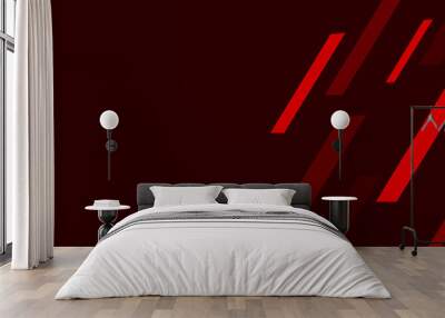 Futuristic technology business background with red elements for elegant banner concept Wall mural