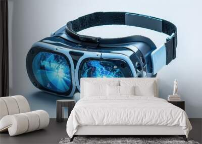 optical hinged display or virtual reality glasses on a white background Wall mural