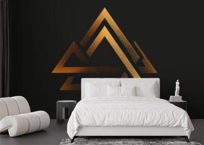 The logo is designed as a simple geometric symbol. Abstract symbol on an isolated background. illustration Wall mural