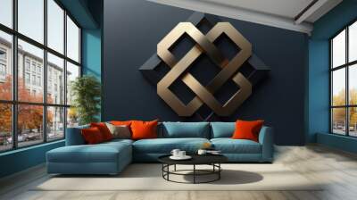 The logo is designed as a simple geometric symbol. Abstract symbol on an isolated background Wall mural