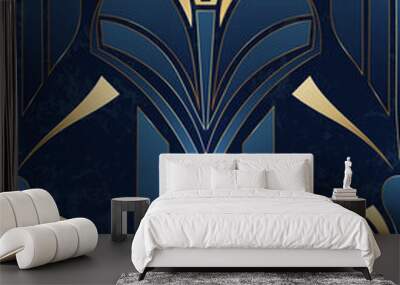 Art deco seamless pattern design with art noveau elements. Wall mural