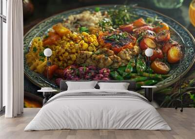 Delicious vegan and vegetarian meals Wall mural