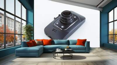 dashboard camera on white background Wall mural