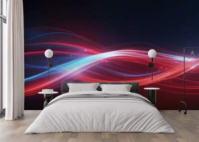 Abstract colorful background with red and blue glowing lines. abstract multicolor spectrum Wall mural