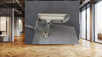 security camera on the wall Wall mural