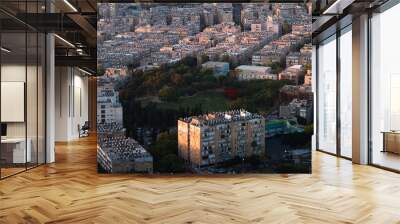 Bat Yam, Israel neighbourhood aerial view, living buildings Wall mural