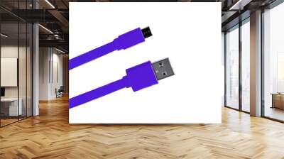 lilac usb-cable micro usb isolated Wall mural