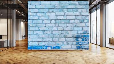 texture blue brick wall Wall mural