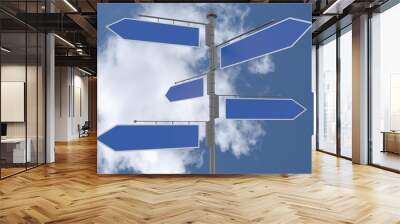 Blank signpost Wall mural