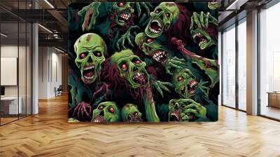 skulls in the forest Wall mural