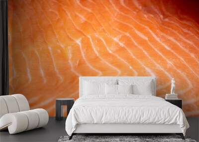 salmon. fresh red fish close-up, background of red fish salmon Wall mural