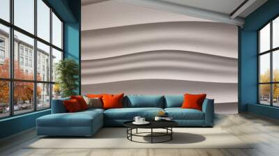 White image pattern curved wavy lines background object plaster texture Wall mural