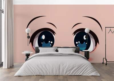 illustration of anime eyes  Wall mural