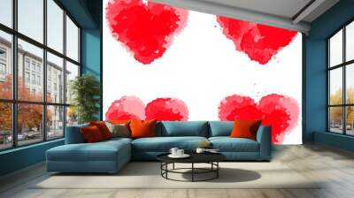 abstract background with hearts Wall mural