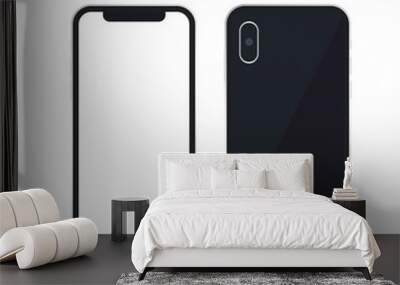 Vector phone x collection. Side and back vector images isolate on white background Wall mural