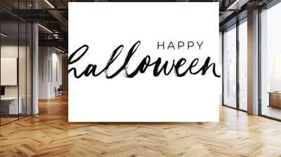 Happy halloween modern vector calligraphy. Hand drawn creative calligraphy and brush pen lettering. Holiday greeting card and invitation, flyers, posters, banner. Happy Halloween hand drawn lettering Wall mural