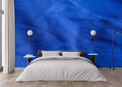 blue fabric background Wall mural