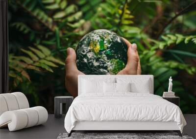 Banner for the main page of the site about eco events. The problem of ecology, safe a planet, green movement. Concept eco earth day.
 Wall mural