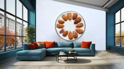 Delicious and delicate almond not milk Wall mural