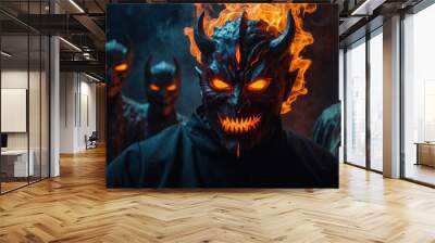 burning devil Wall mural