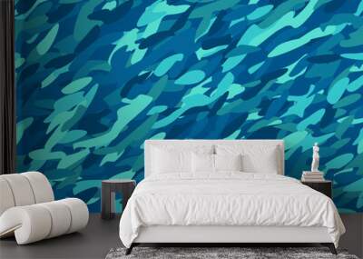 non digital water/ocean camouflage repeatable pattern Wall mural