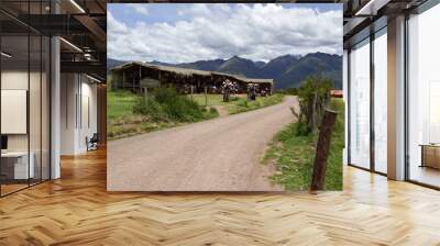 On the way to Inca terraces of Moray. Each level has its own microclimate. Peru. Wall mural