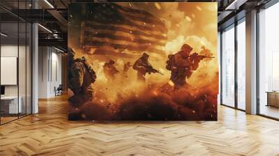 american military soldiers us army Wall mural