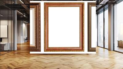 Frames picture baguettes isolated on white background set. Wall mural