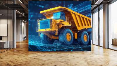 Large quarry truck dump truck quarry mining mining iron ore mining gold diamond copper Wall mural