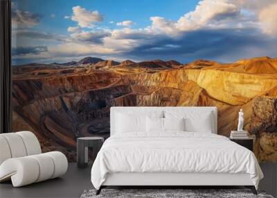 quarry mining iron ore mining gold diamond copper Wall mural