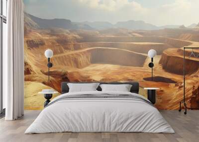 quarry mining iron ore mining gold diamond copper Wall mural