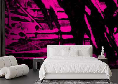 black and pink background, brush texture Wall mural