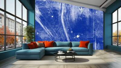 blue and white brush hand painted grunge background texture  Wall mural