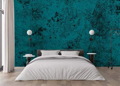 blue black summer paint background texture with grunge brush strokes Wall mural