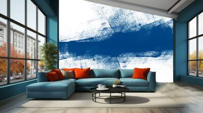 classic blue winter snow and white hand painted background texture with grunge brush strokes6 color of the 2020 year Wall mural