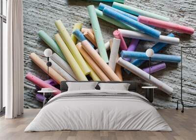 a set of multi-colored crayons for drawing for children's creativity Wall mural