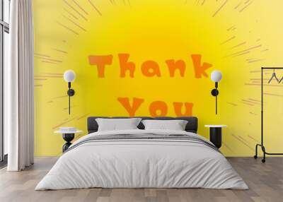 Words of gratitude. International Day - Thank you. January 11. Wall mural