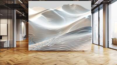 Sand dunes with intricate patterns, 4K hyperrealistic photo Wall mural