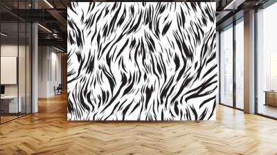 Tiger skin texture black and white Wall mural