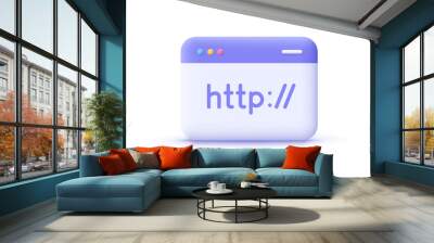 hypertext transfer protocol concept, http data web page. web browser, internet communication protoco Wall mural