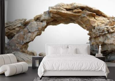 An architecture PNG with a heavy rock shape and a white background Wall mural