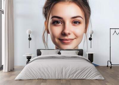 An image of a smiling female nurse wearing a uniform on a transparent background Wall mural