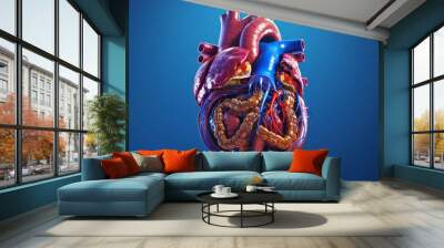 Detailed Anatomy of the Human Heart Wall mural