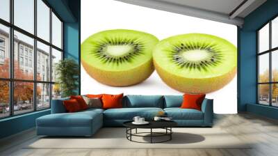 Kiwi fruit isolated on transparent background Wall mural