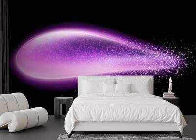 Sphere particles formed by dots. Futuristic technology style. Ball-shaped particles. Wall mural