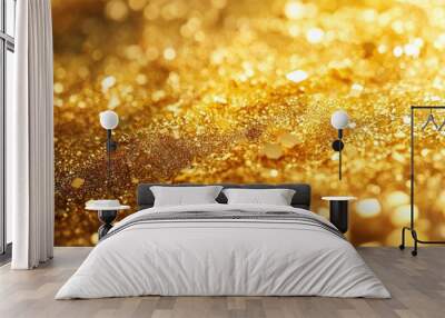 Gold. Sparcle of gold. Gold background Wall mural